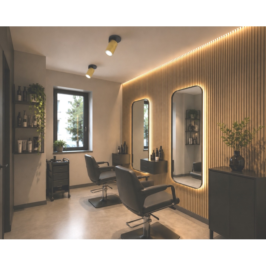 Точково осветително тяло ELAN 1xGU10/30W/230V златно/черно