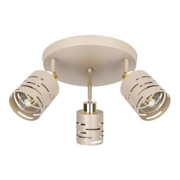 Точково осветително тяло ELEN 3xE27/35W/230V бежово/златно