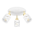 Точково осветително тяло ELEN 3xE27/35W/230V бяло/златно