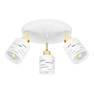 Точково осветително тяло ELEN 3xE27/35W/230V бяло/златно