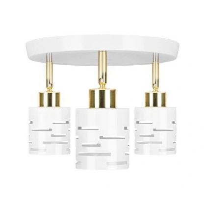 Точково осветително тяло ELEN 3xE27/35W/230V бяло/златно