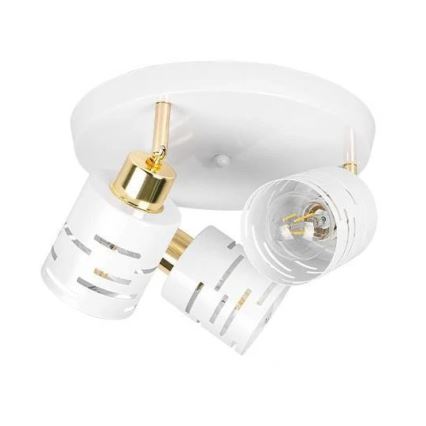 Точково осветително тяло ELEN 3xE27/35W/230V бяло/златно
