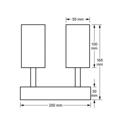 Точково осветително тяло FILO 4xGU10/30W/230V черно/златно