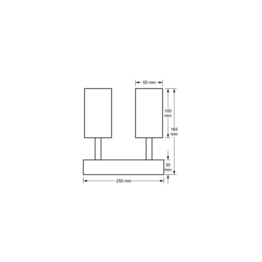 Точково осветително тяло FILO 4xGU10/30W/230V черно/златно