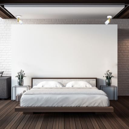 Точково осветително тяло JOKER 1xGU10/25W/230V бяло/златно