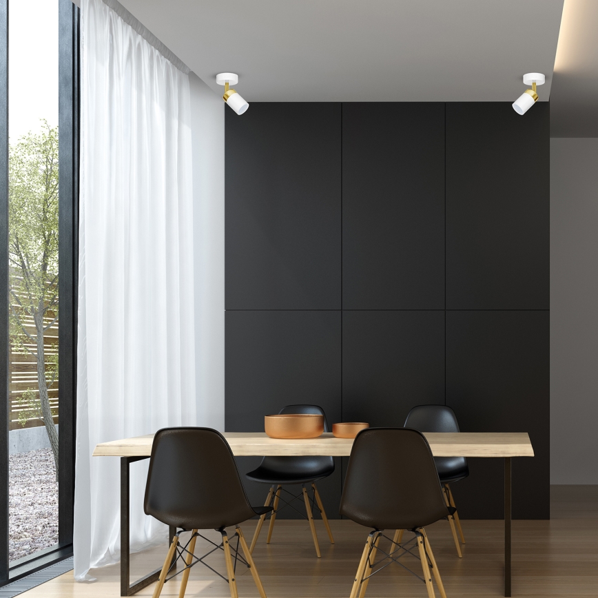 Точково осветително тяло JOKER 1xGU10/25W/230V бяло/златно