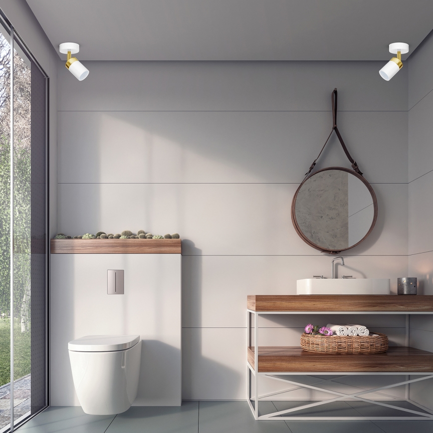 Точково осветително тяло JOKER 1xGU10/25W/230V бяло/златно