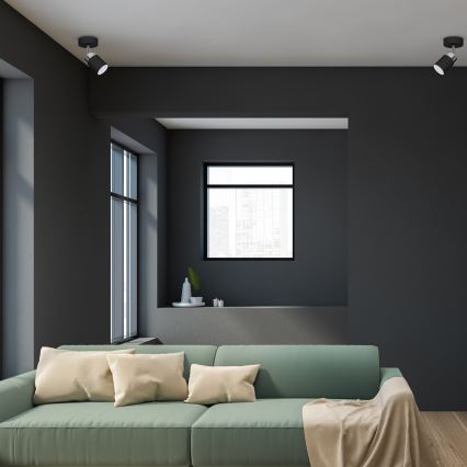 Точково осветително тяло JOKER 1xGU10/25W/230V черно/лъскав хром