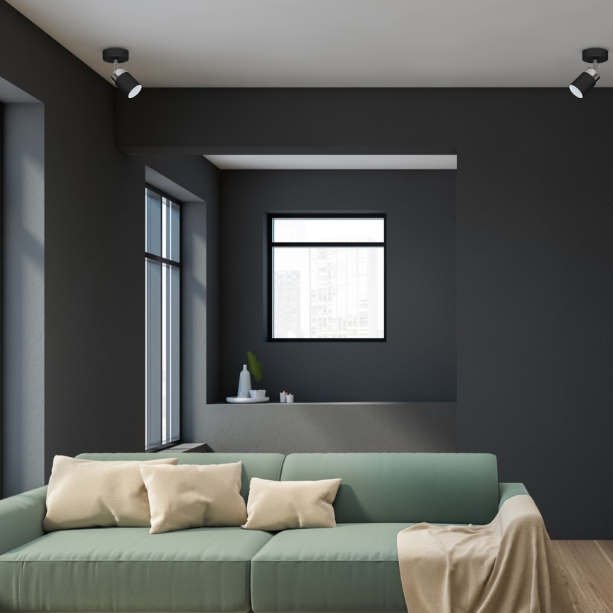 Точково осветително тяло JOKER 1xGU10/25W/230V черно/лъскав хром