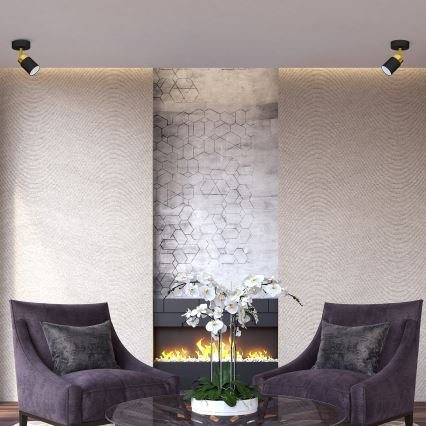 Точково осветително тяло JOKER 1xGU10/25W/230V черно/златисто