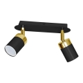 Точково осветително тяло JOKER 2xGU10/25W/230V черно/златно