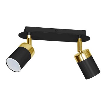 Точково осветително тяло JOKER 2xGU10/25W/230V черно/златно