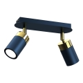 Точково осветително тяло JOKER 2xGU10/25W/230V синьо/златисто