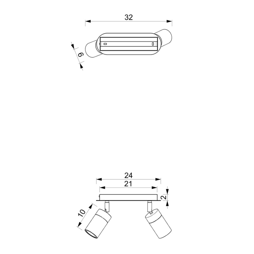 Точково осветително тяло JOKER 2xGU10/25W/230V синьо/златисто