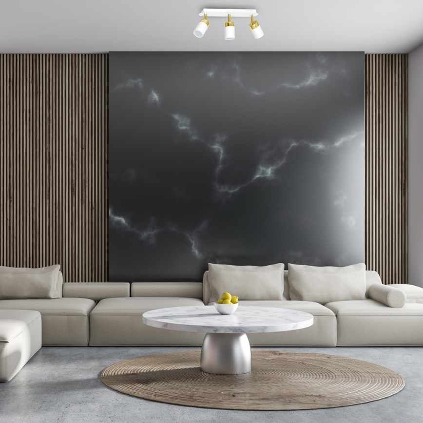 Точково осветително тяло JOKER 3xGU10/25W/230V бяло/златно