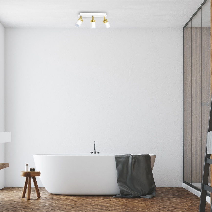 Точково осветително тяло JOKER 3xGU10/25W/230V бяло/златно