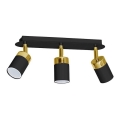 Точково осветително тяло JOKER 3xGU10/25W/230V черно/златисто