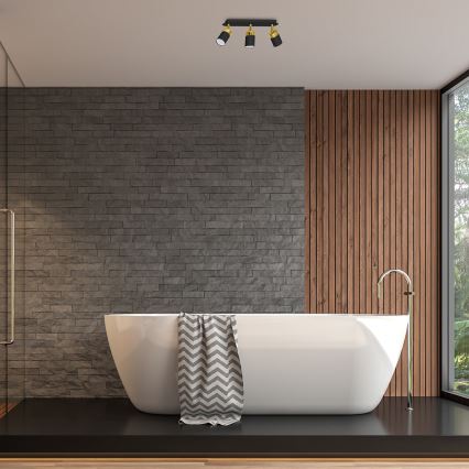 Точково осветително тяло JOKER 3xGU10/25W/230V черно/златисто