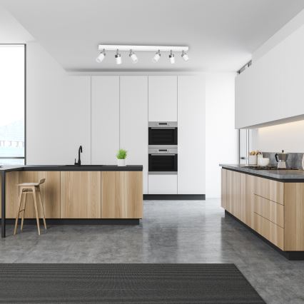 Точково осветително тяло JOKER 6xGU10/25W/230V бяло/лъскав хром