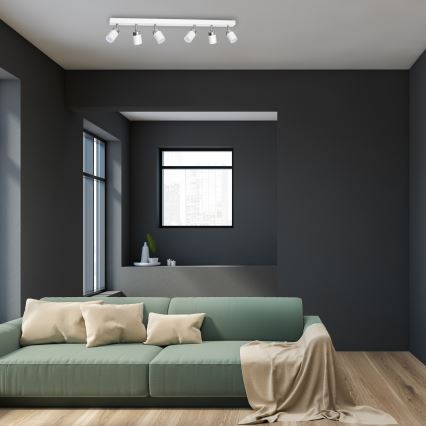 Точково осветително тяло JOKER 6xGU10/25W/230V бяло/лъскав хром