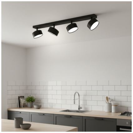 Точково осветително тяло LUNVIGO 4xGX53/35W/230V черно