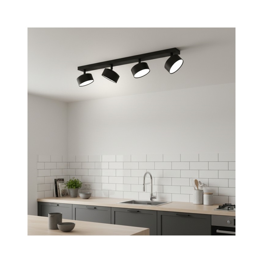 Точково осветително тяло LUNVIGO 4xGX53/35W/230V черно