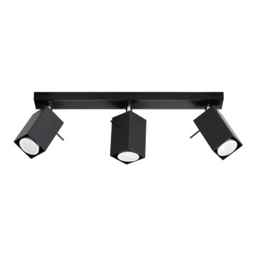 Точково осветително тяло MERIDA 3 3xGU10/40W/230V черна