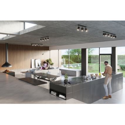 Точково осветително тяло MERIDA 3 3xGU10/40W/230V черна