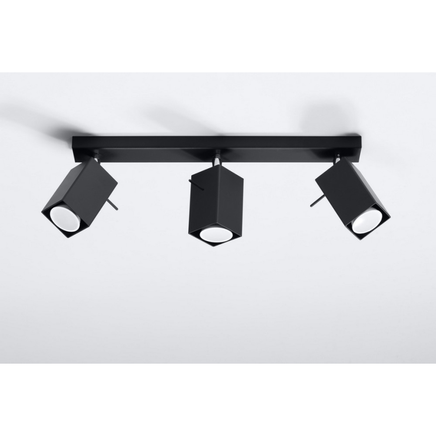 Точково осветително тяло MERIDA 3 3xGU10/40W/230V черна