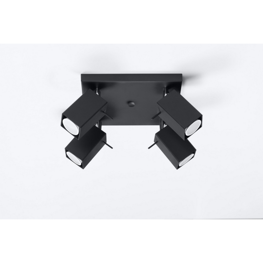 Точково осветително тяло MERIDA 4 4xGU10/40W/230V черна