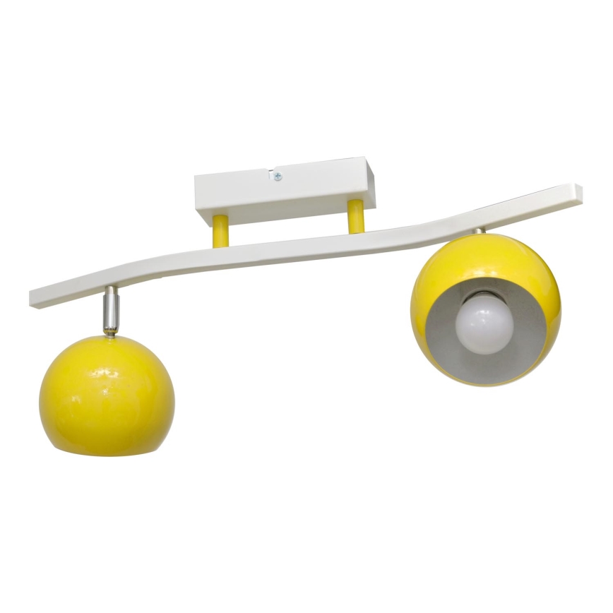 Точково осветително тяло MORRIS 2xE27/15W/230V жълта