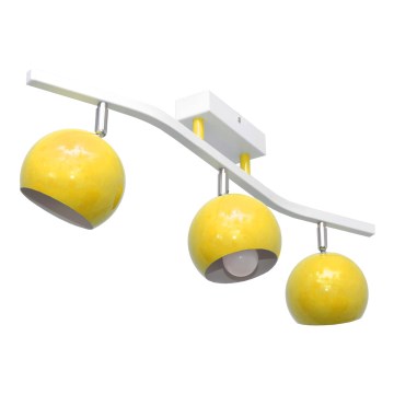 Точково осветително тяло MORRIS 3xE27/15W/230V жълта