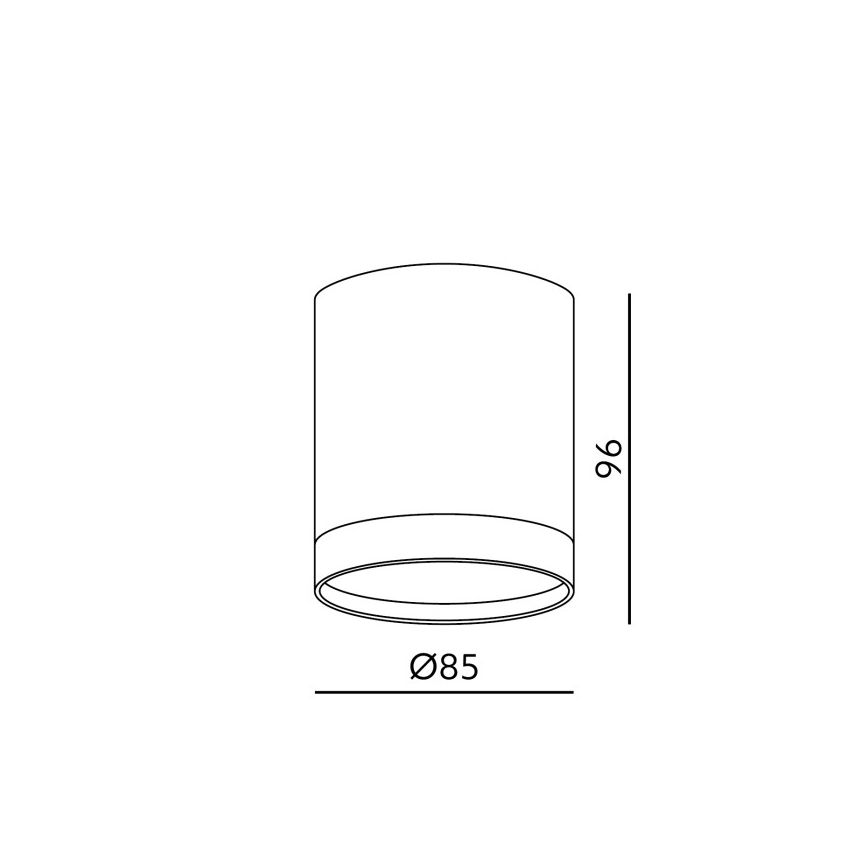 Точково осветително тяло OH12 1xGX53/35W/230V 9,6 cm черно