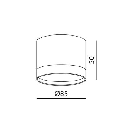 Точково осветително тяло OH12S 1xGX53/35W/230V 5 см бяло