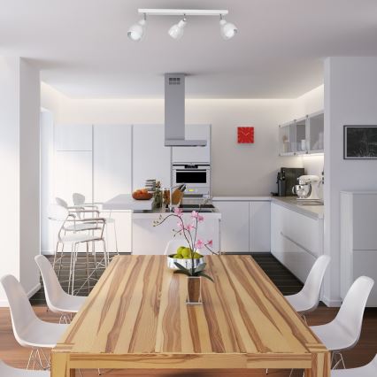 Точково осветително тяло PIK 3xE27/60W/230V бяла