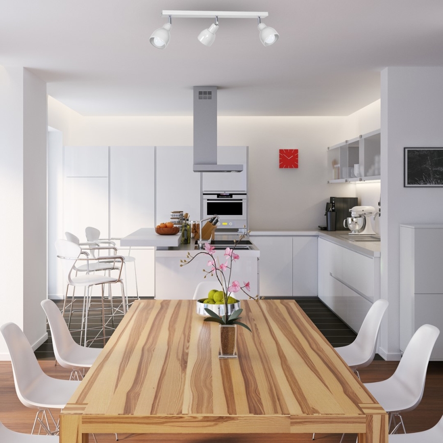 Точково осветително тяло PIK 3xE27/60W/230V бяла