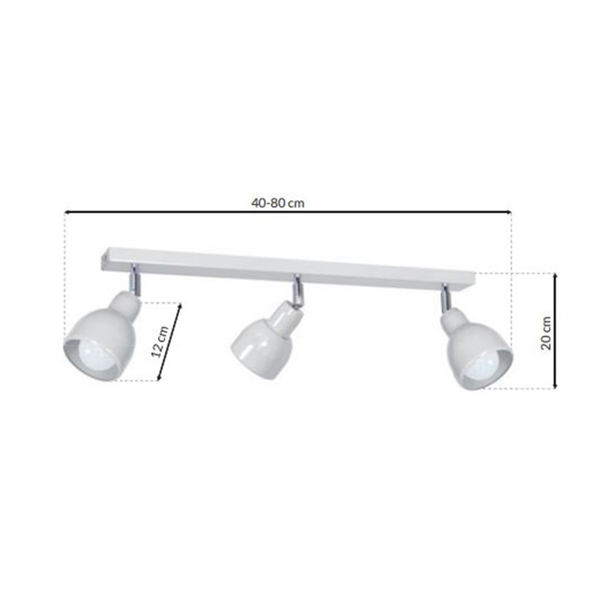 Точково осветително тяло PIK 3xE27/60W/230V бяла