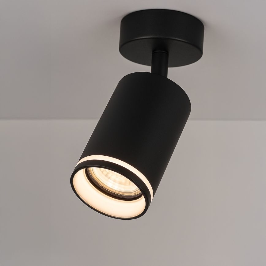 Точково осветително тяло PIPE 1xGU10/10W/230V черно