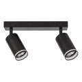 Точково осветително тяло PIPE 2xGU10/10W/230V, черно