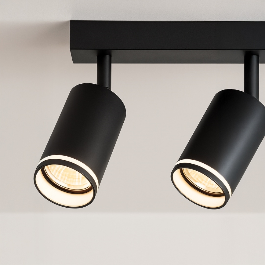 Точково осветително тяло PIPE 2xGU10/10W/230V, черно