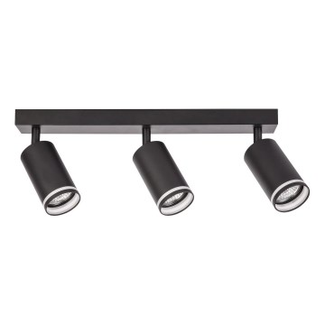 Точково осветително тяло PIPE 3xGU10/10W/230V черно