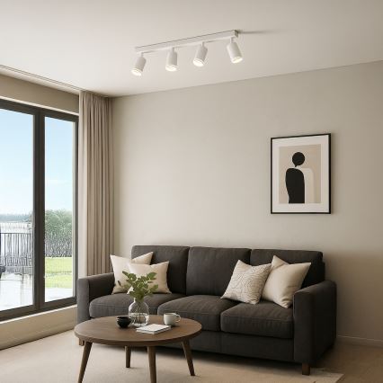 Точково осветително тяло PIPE 4xGU10/10W/230V бяло