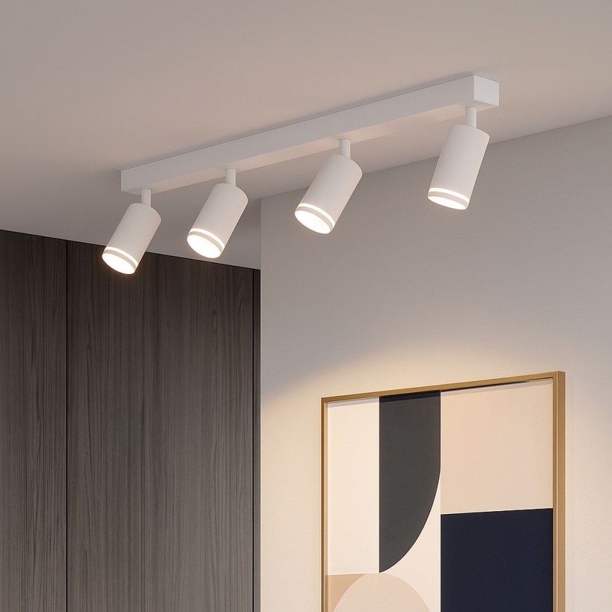 Точково осветително тяло PIPE 4xGU10/10W/230V бяло