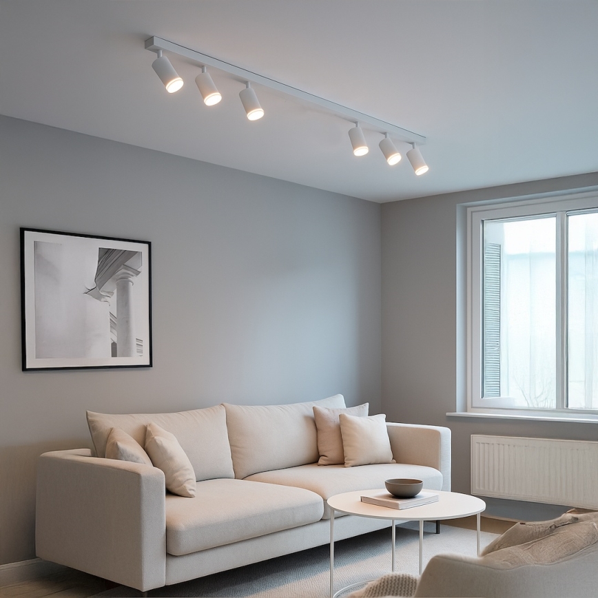 Точково осветително тяло PIPE 6xGU10/10W/230V, бяло