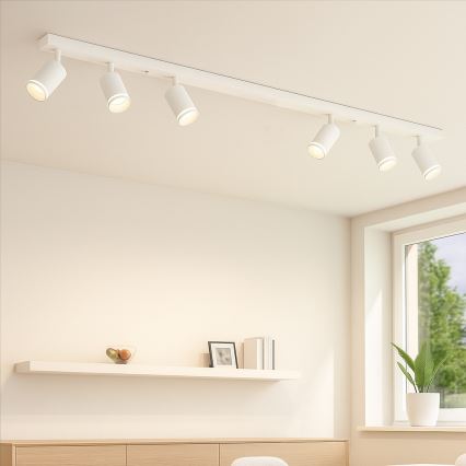 Точково осветително тяло PIPE 6xGU10/10W/230V, бяло