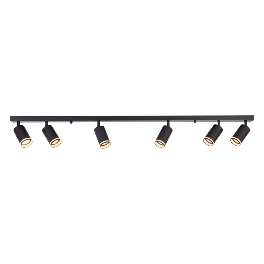 Точково осветително тяло PIPE 6xGU10/10W/230V черно