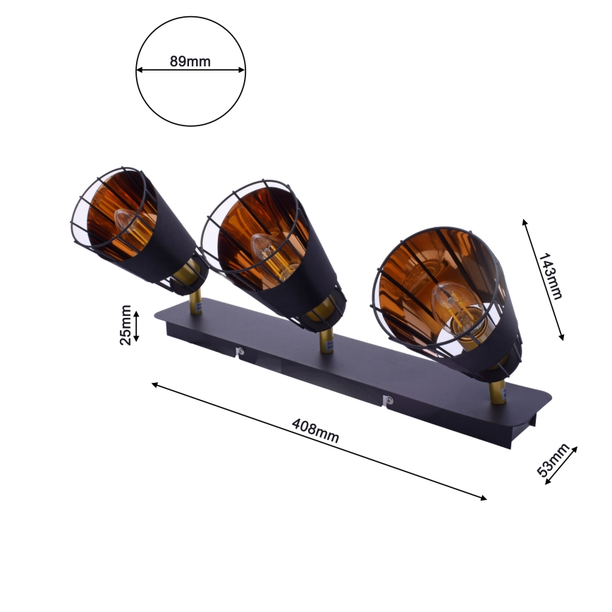 Точково осветително тяло RICK 3xE14/40W/230V