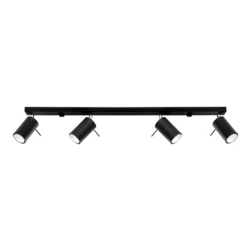 Точково осветително тяло RING 4L 4xGU10/40W/230V черна