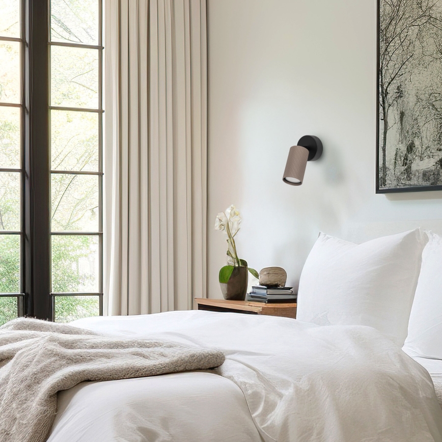 Точково осветително тяло TUNE 1xGU10/10W/230V черно/кафяво