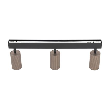 Точково осветително тяло TUNE 3xGU10/10W/230V черно/кафяво